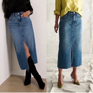 Pistola Alice Maui Split Midi Long Denim Skirt